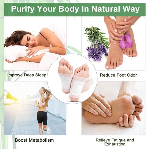 Foot Pads - (100pcs) Natural Cleansing Foot Pads for Foot Care, Sleeping & Anti-Stress Relief, No Stress Package - 100 Packs in Saudi Arabia