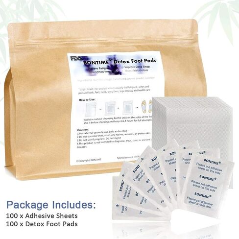 Foot Pads - (100pcs) Natural Cleansing Foot Pads for Foot Care, Sleeping & Anti-Stress Relief, No Stress Package - 100 Packs in Saudi Arabia