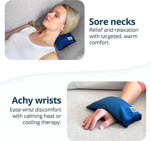 Mini - Microwavable Heating Pad & Reusable Cold Pack - Weighted Heating Pad for Cold Hands, Sore Neck, Achy Wrists - 4" x 8" - 1 lb (Jade Green) in Kuwait