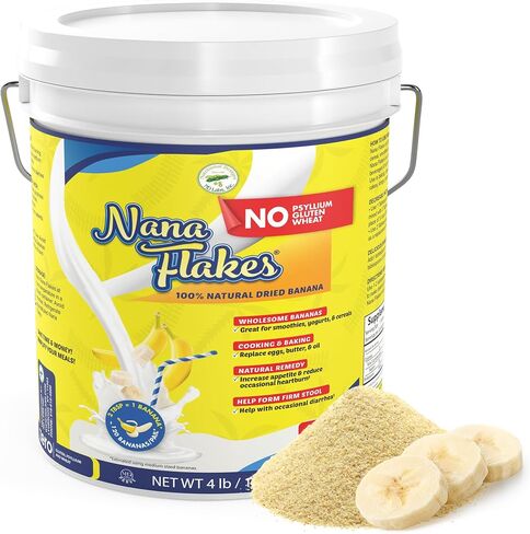 Nana Flakes 100% Pure Banana Flakes Medical Food Powder - Decrease Fat Intake & Natural Remedy for Diarrhea & Heart Burn - Great Source of Protein & Fiber (Banana, One Pound Bag) in Saudi Arabia