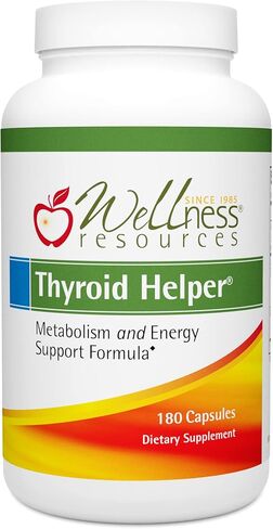 مساعد الغدة الدرقية من Wellness Resources - مكمل طبيعي لعملية التمثيل الغذائي والطاقة (90 كبسولة) in Kuwait