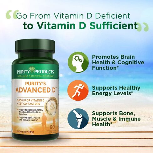Purity Products KIT - Dr. Cannell's Advanced D + Omega-3 Ultra-Pure Fish Oil from Advanced D is Packed with Vitamin D, Vitamin K2, Zinc, Magnesium Citrate, Boron and Taurine in Kuwait
