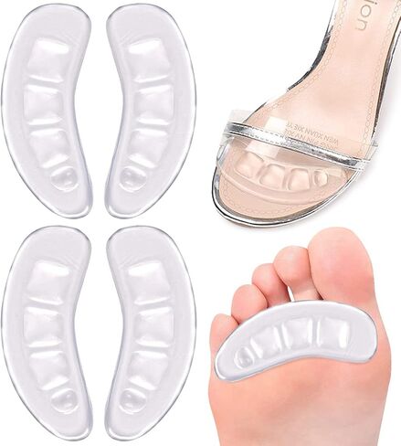 وسائد Urwalk لمقدمة القدم للكعب العالي، وسائد مريحة غير قابلة للانزلاق لمقدمة القدم، وسائد لمشط القدم لتخفيف الألم طوال اليوم، وسائد لأصابع القدم لمقدمة القدم - زوجان (شفاف) in Saudi Arabia