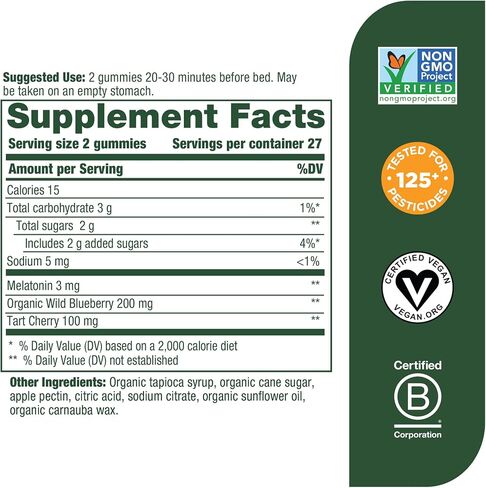 علكات الميلاتونين MegaFood - الميلاتونين 3 ملغ لكل حصة للمساعدة على الاسترخاء والنوم - علكات النوم للبالغين - نكهة التوت، غير معدلة وراثيًا، نباتي معتمد - 54 علكة (27 حصة) in Saudi Arabia