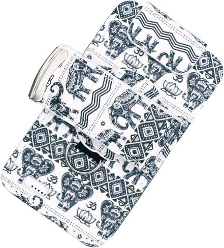 Premium Patterned Holster (with Belt Clip/Lanyard) for Dexcom G7 & Dexcom G6 (Rose chinensis/BK) in Kuwait