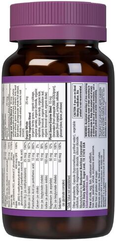 Bluebonnet Nutrition Maxi One (With Iron), Whole Food Multiple, Enzymes, Energy, Vitality, Gluten-Free, Kosher, Dairy-Free, Vegetarian Friendly, Soy-Free, Non-GMO, 90 Vegetable Capsule, 3 Month Supply in Saudi Arabia