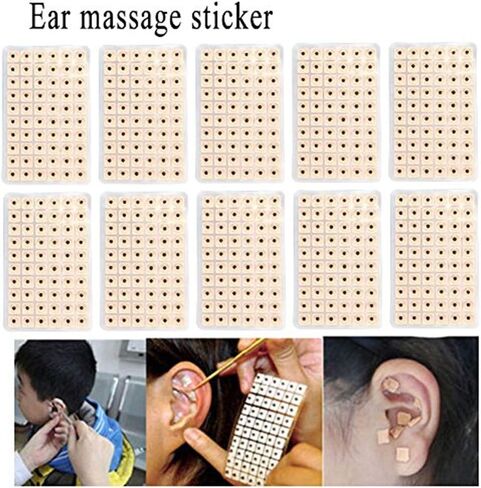 الوخز بالإبر الأذن ضغط بذور 600 قطعة الاسترخاء التدليك مسبار الإبر الأذن فاكاريا الفاصوليا الأيوري المعقود ضغط الأذن ملصقات in Kuwait