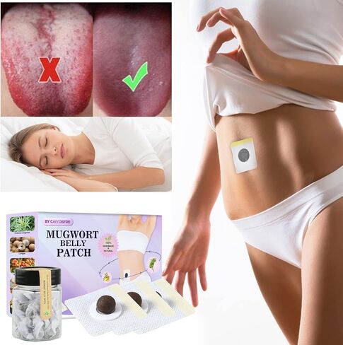 CAIYOBFRE Perfect Mugwort Belly Patch,30Pcs Ancient Remedy Healthy Belly Pellet and 30Pcs Wormwood Navel Sticker,Natural Herbal Tummy Pellets for Women and Men in Kuwait