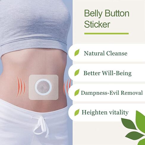 CAIYOBFRE Perfect Mugwort Belly Patch,30Pcs Ancient Remedy Healthy Belly Pellet and 30Pcs Wormwood Navel Sticker,Natural Herbal Tummy Pellets for Women and Men in Kuwait