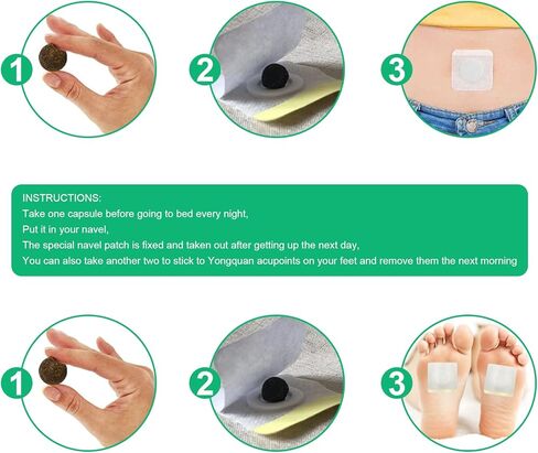 CAIYOBFRE Perfect Mugwort Belly Patch,30Pcs Ancient Remedy Healthy Belly Pellet and 30Pcs Wormwood Navel Sticker,Natural Herbal Tummy Pellets for Women and Men in Kuwait