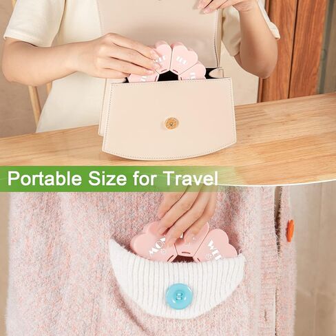 ترقية منظم حبوب الدواء الأسبوعي، منظم أدوية السفر من مويو، مقصورات كبيرة صديقة لالتهاب المفاصل، صندوق حبوب لطيف لمدة 7 أيام، منظم صندوق حبوب الدواء اليومي للفيتامينات وزيوت السمك (حرف وردي-أبيض) in Kuwait