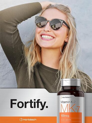Vitamin K2 MK7 100mcg | 250 Softgels | Non-GMO, Gluten Free Supplement | by Horbaach in Saudi Arabia