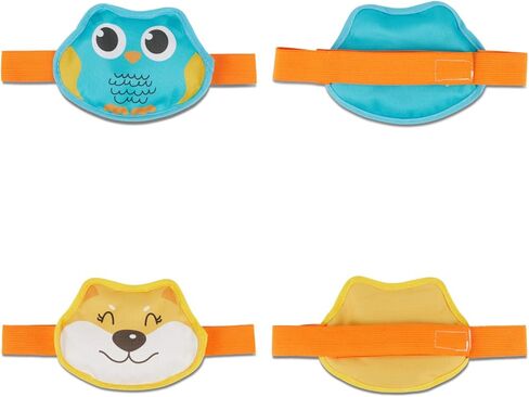 FOMI Kids Hot Cold Gel Ice Packs | 2 Pack | Multi-Use Fun Animal Designed Wrap for Head, Eyes, Elbow, Wrist, Ankle, Knee | Pain Relief for Children Boo Boos, Fever, Sinus, Headache | Reusable in Saudi Arabia
