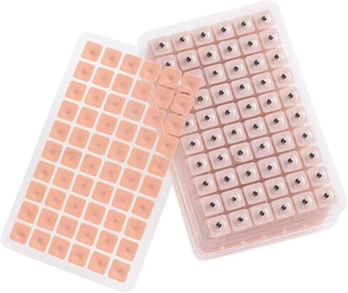 COHEALI Ear Press 1800Pcs Disposable Therapeutic Vaccaria Ear Press Seeds Ear Acupressure Plaster Bean Massager (10 Sheets) Ear Stickers in Kuwait