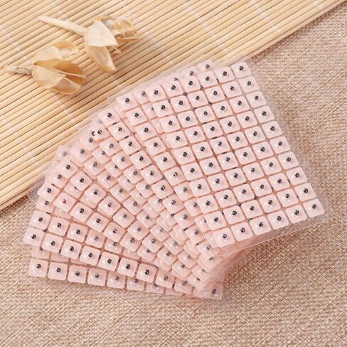 COHEALI Ear Press 1800Pcs Disposable Therapeutic Vaccaria Ear Press Seeds Ear Acupressure Plaster Bean Massager (10 Sheets) Ear Stickers in Kuwait