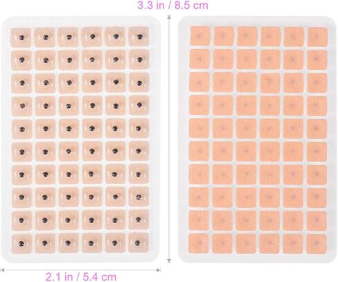 COHEALI Ear Press 1800Pcs Disposable Therapeutic Vaccaria Ear Press Seeds Ear Acupressure Plaster Bean Massager (10 Sheets) Ear Stickers in Kuwait