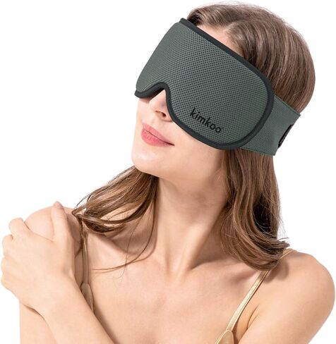 3D Cotton Sleep Mask,2023 Latest Soft and Breathable Eye Mask for Sleeping, 100% Blackout Blindfold Eye Cover for Women and Men (ArmyGreen) in Kuwait