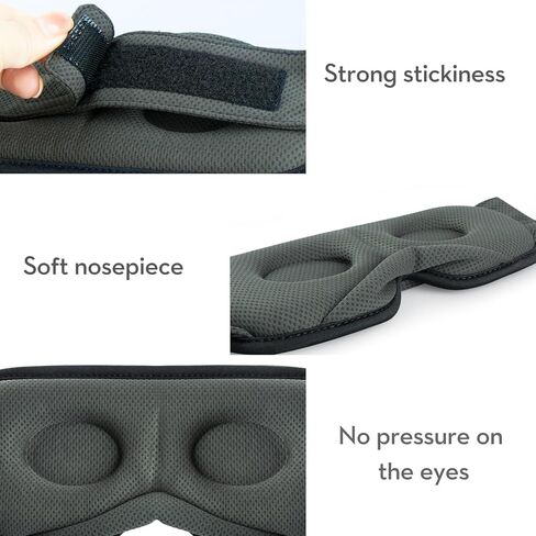 3D Cotton Sleep Mask,2023 Latest Soft and Breathable Eye Mask for Sleeping, 100% Blackout Blindfold Eye Cover for Women and Men (ArmyGreen) in Kuwait