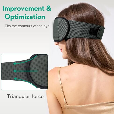 3D Cotton Sleep Mask,2023 Latest Soft and Breathable Eye Mask for Sleeping, 100% Blackout Blindfold Eye Cover for Women and Men (ArmyGreen) in Kuwait