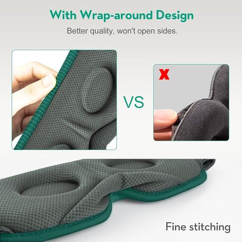 3D Cotton Sleep Mask,2023 Latest Soft and Breathable Eye Mask for Sleeping, 100% Blackout Blindfold Eye Cover for Women and Men (ArmyGreen) in Kuwait