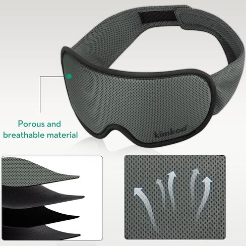3D Cotton Sleep Mask,2023 Latest Soft and Breathable Eye Mask for Sleeping, 100% Blackout Blindfold Eye Cover for Women and Men (ArmyGreen) in Kuwait