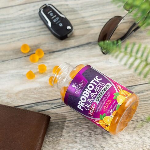 Probiotic Gummies for Digestive Health, Daily Probiotics for Women & Men, 5 Billion CFUs, Nature's Pro Biotics Gummy for Immune Support, Digestive Nutritional Supplements, Orange Flavor - 60 Gummies in Saudi Arabia