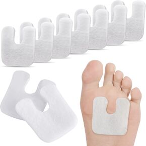 48 Pieces U-Shaped Felt Callus Pads Metatarsal Foot Pads for Pain Relief Keep Calluses from Rubbing on Shoes Forefoot and Support Self-Adhesive Foam Foot Cushion Pad for Men and Women