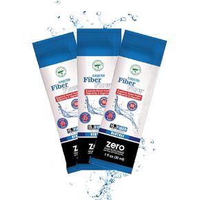 Liquid Fiber Flow Sugar-Free Prebiotic Inulin Fiber Supplement, All Natural Bowel Regularity Drink for Healthy Intestinal Balance (Liquid), 25 Packets in Kuwait