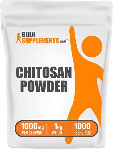 BulkSupplements.com Chitosan Powder - Fiber Supplement - Chitosan 1000mg - Chitosan Supplements for Kidney - from Shellfish - 1000mg per Serving, 5000 Servings (5 Kilograms - 11 lbs) in Saudi Arabia