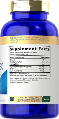 Carlyle Fiber Complex | 400 Capsules | Non-GMO Supplement | Triple Action Fiber in Saudi Arabia