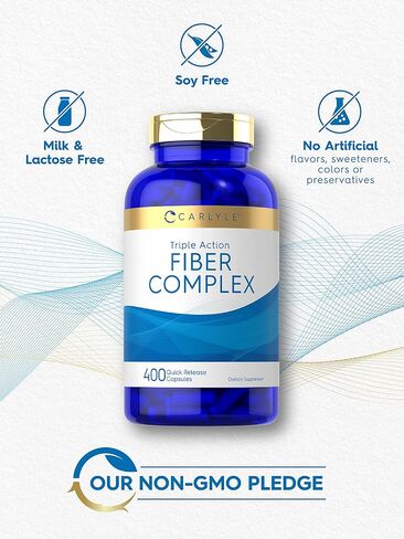 Carlyle Fiber Complex | 400 Capsules | Non-GMO Supplement | Triple Action Fiber in Saudi Arabia
