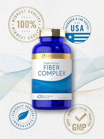 Carlyle Fiber Complex | 400 Capsules | Non-GMO Supplement | Triple Action Fiber in Saudi Arabia