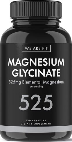 Magnesium Glycinate 525 mg Elemental Complex -125% DV High Absorption Bioavailable Supplement to Support Magnesium Levels, Vegan & Non-GMO, 120 Veggie Caps in Saudi Arabia