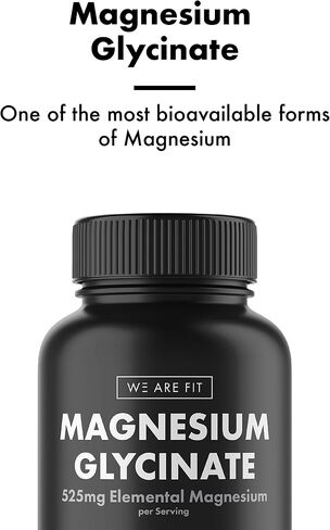 Magnesium Glycinate 525 mg Elemental Complex -125% DV High Absorption Bioavailable Supplement to Support Magnesium Levels, Vegan & Non-GMO, 120 Veggie Caps in Saudi Arabia