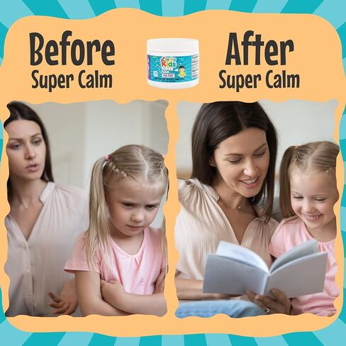 Clarity Kids Super Calm | Magnesium Chewable Vitamin for Children Comfort Focus and Relaxation | All Natural Calm Supplement with L-Theanine | USA Made | 30 Piece in Saudi Arabia