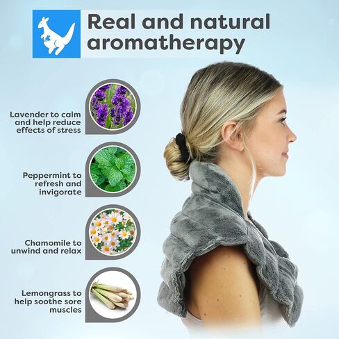 Cozy Neck Wrap Microwavable Heating Pad for Neck – Cordless Warm Compress for Muscle Tension Relief and Relaxation – Stocking Stuffer in Kuwait