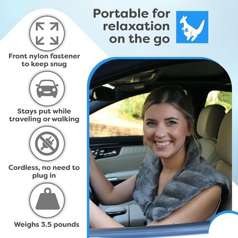 Cozy Neck Wrap Microwavable Heating Pad for Neck – Cordless Warm Compress for Muscle Tension Relief and Relaxation – Stocking Stuffer in Kuwait