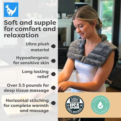 Cozy Neck Wrap Microwavable Heating Pad for Neck – Cordless Warm Compress for Muscle Tension Relief and Relaxation – Stocking Stuffer in Kuwait
