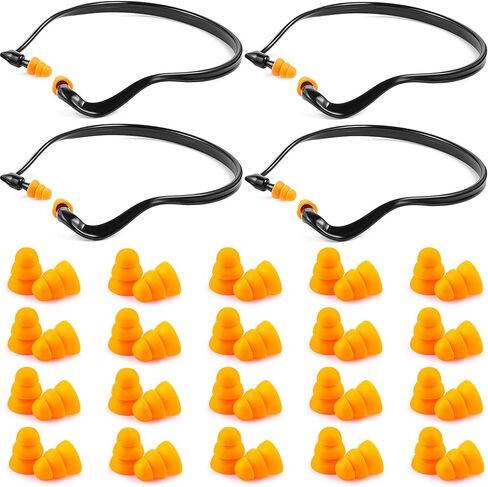 Banded Ear Plugs Hearing Bands Silicone Band Earplugs and Replacement Ear Buds Shooting Ear Plugs for Noise, Sleeping, Studying and Construction (48) in Kuwait