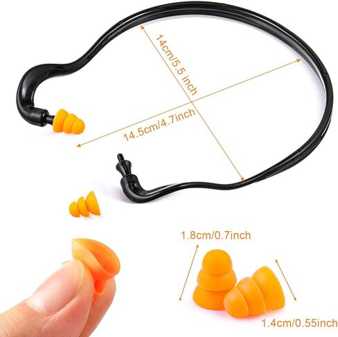 Banded Ear Plugs Hearing Bands Silicone Band Earplugs and Replacement Ear Buds Shooting Ear Plugs for Noise, Sleeping, Studying and Construction (48) in Kuwait