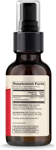 Dr. Mercola,Vitamin Methyl B12 Energy Boost Spray, 0.98 FL. oz (29 mL), (39 Servings), Supports Energy Levels, Helps Support Cognitive Health, Non GMO, Soy Free, Gluten Free in Saudi Arabia