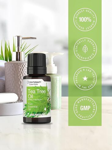 زيت شجرة الشاي العطري | .51 أونصة سائلة (15 مل) | الصف العلاجي | للتدليك والحمام وموزع الروائح والمشروعات اليدوية والمزيد | بواسطة هورباخ in Kuwait