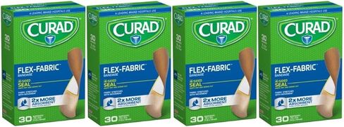 مجعد Flex-Fabric، بأشرطة 1.9 سم × 7.62 سم، 30 قطعة (عبوة من 4 قطع) in Kuwait