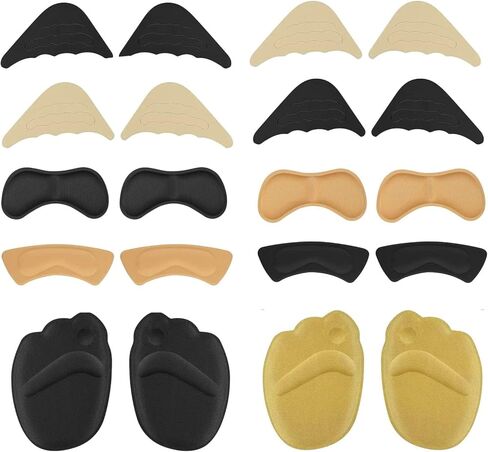 10 Pairs Shoe Fillers Heel Cushion Pads Toe Filler Inserts Forefoot Pads-Heel Grips Liner Inserts for Women Shoes That are Too Big-Shoe Size Reducer for Loose Shoes Blisters Pain Relieve in Saudi Arabia