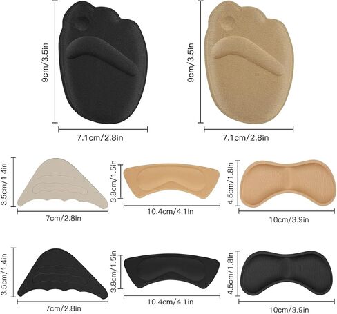 10 Pairs Shoe Fillers Heel Cushion Pads Toe Filler Inserts Forefoot Pads-Heel Grips Liner Inserts for Women Shoes That are Too Big-Shoe Size Reducer for Loose Shoes Blisters Pain Relieve in Saudi Arabia