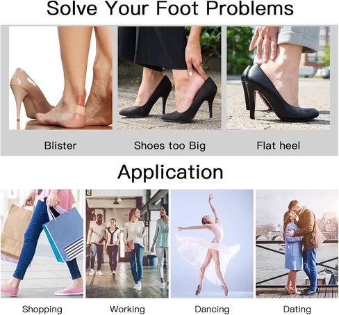 10 Pairs Shoe Fillers Heel Cushion Pads Toe Filler Inserts Forefoot Pads-Heel Grips Liner Inserts for Women Shoes That are Too Big-Shoe Size Reducer for Loose Shoes Blisters Pain Relieve in Saudi Arabia