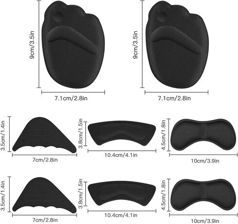 10 Pairs Shoe Fillers Heel Cushion Pads Toe Filler Inserts Forefoot Pads-Heel Grips Liner Inserts for Women Shoes That are Too Big-Shoe Size Reducer for Loose Shoes Blisters Pain Relieve in Kuwait