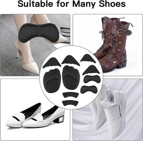 10 Pairs Shoe Fillers Heel Cushion Pads Toe Filler Inserts Forefoot Pads-Heel Grips Liner Inserts for Women Shoes That are Too Big-Shoe Size Reducer for Loose Shoes Blisters Pain Relieve in Kuwait