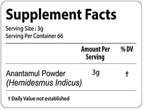مسحوق جذور نبات السارساباريلا من بيكسا (HEMIDESMUS INDICUS) - 100 جرام (3.5 أونصة) عبوة من 1 | عامل تبريد وتنقية الدم الطبيعي | مكمل عشبي مضاد للأكسدة in Kuwait