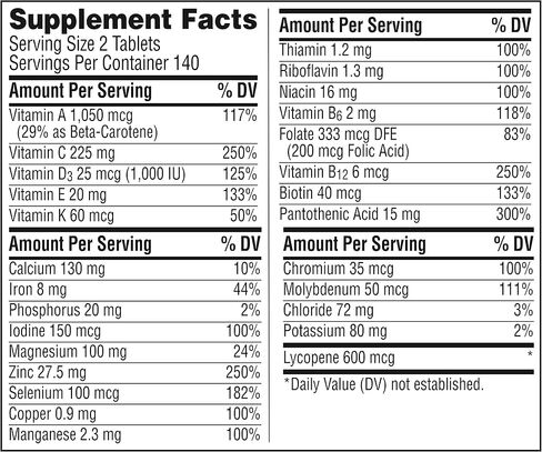 Centrum Minis Men's Daily Multivitamin for Men for Immune Support with Zinc and Vitamin C, 280 Mini Tablets, 140 Day Supply in Kuwait